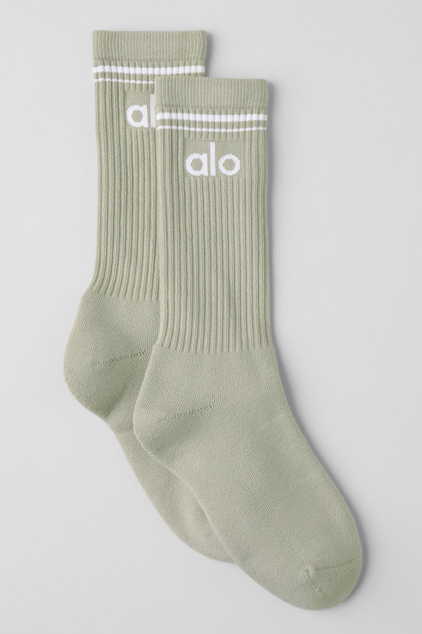 Unisex Throwback Sock - White/Black
