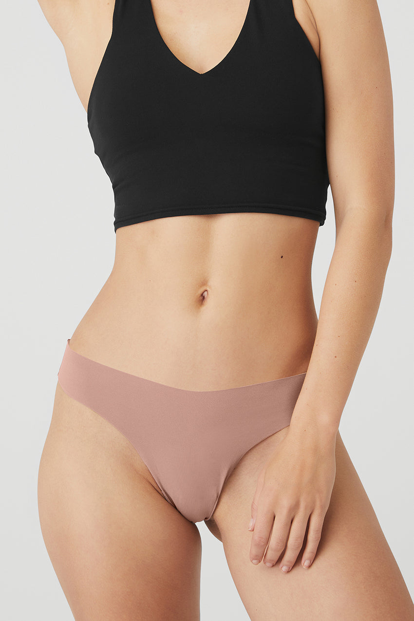 Airbrush Invisible Thong - Black