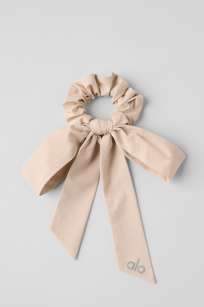 Love Knots Tie Scrunchie - White