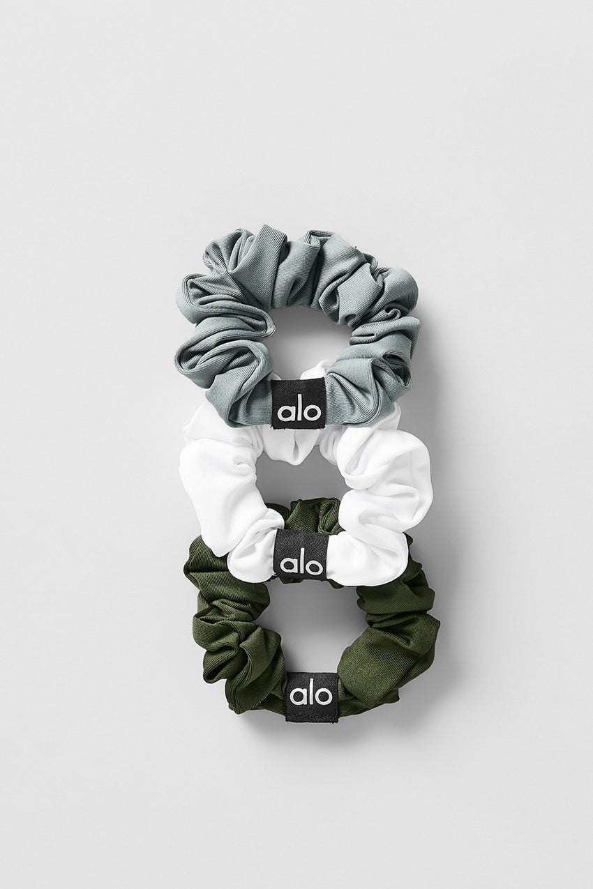 Fresh Mini Scrunchie 3-Pack - White/Seashell Blue/Spearmint
