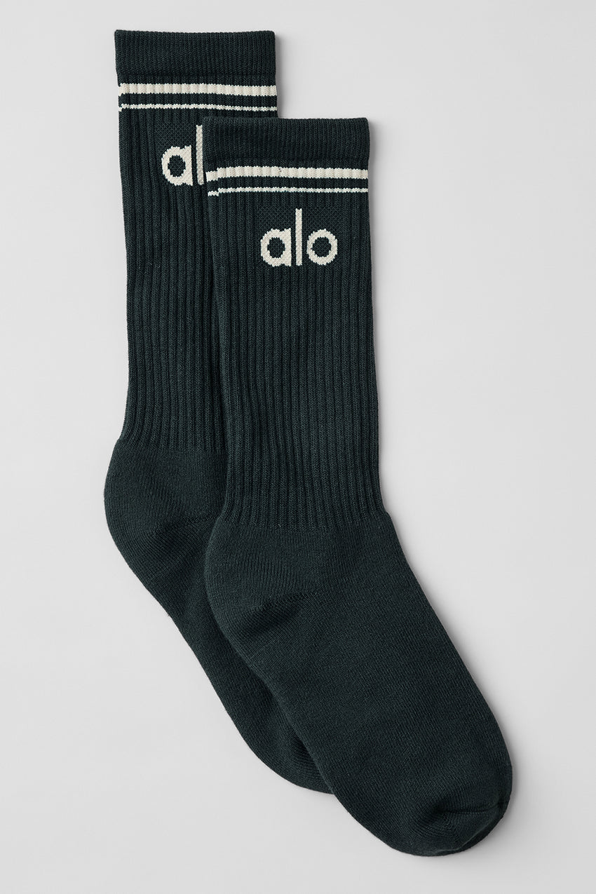 Unisex Throwback Sock - White/Black