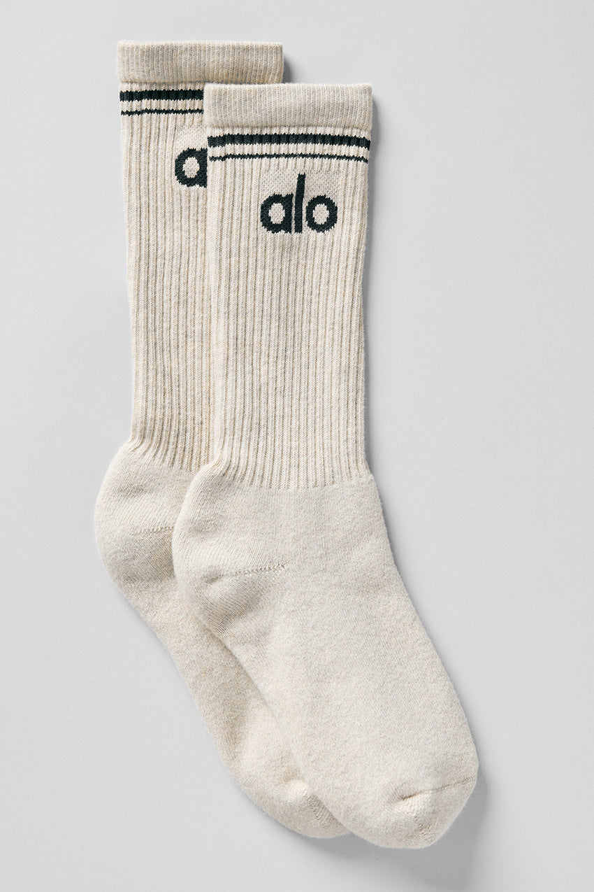 Unisex Throwback Sock - White/Black