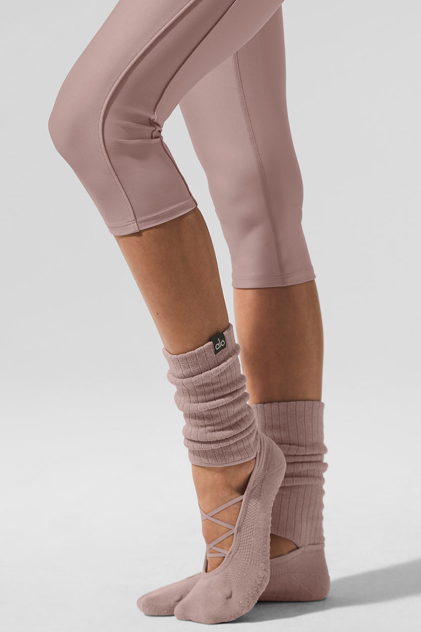 Women's Strappy Siren Grip Sock - White