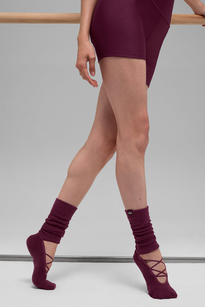Women's Strappy Siren Grip Sock - White