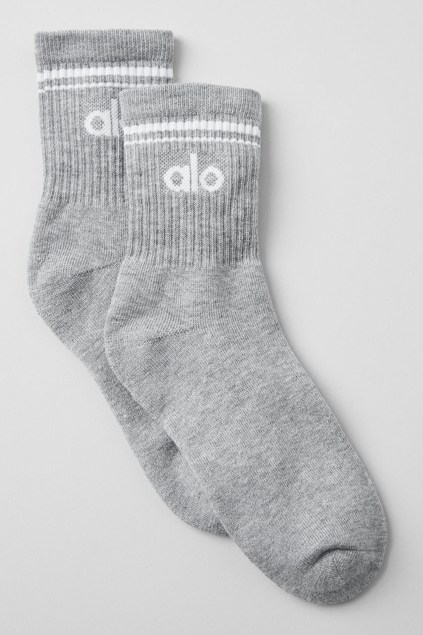 Unisex Half-Crew Throwback Sock - White/Black