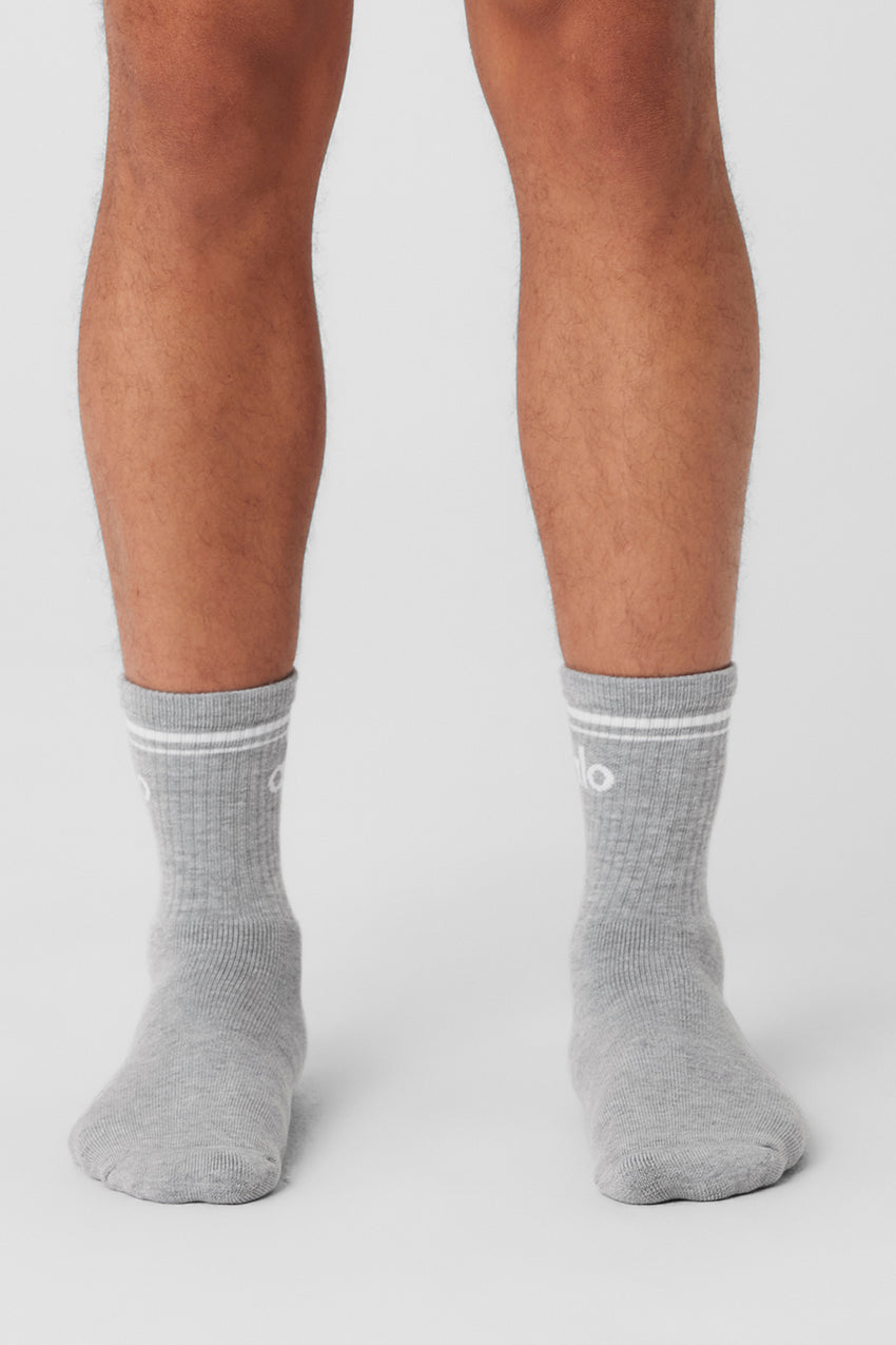 Unisex Half-Crew Throwback Sock - White/Black