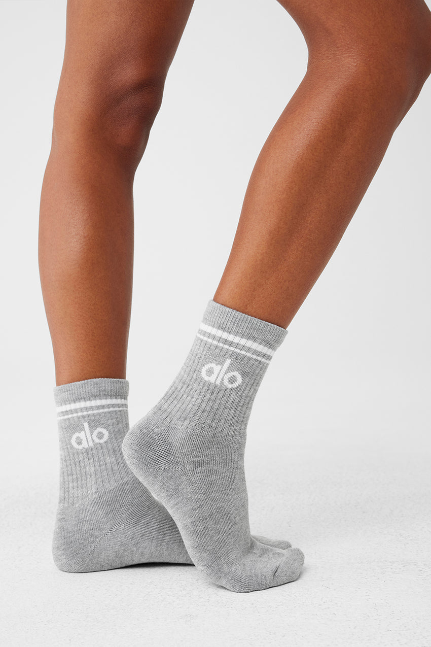 Unisex Half-Crew Throwback Sock - White/Black