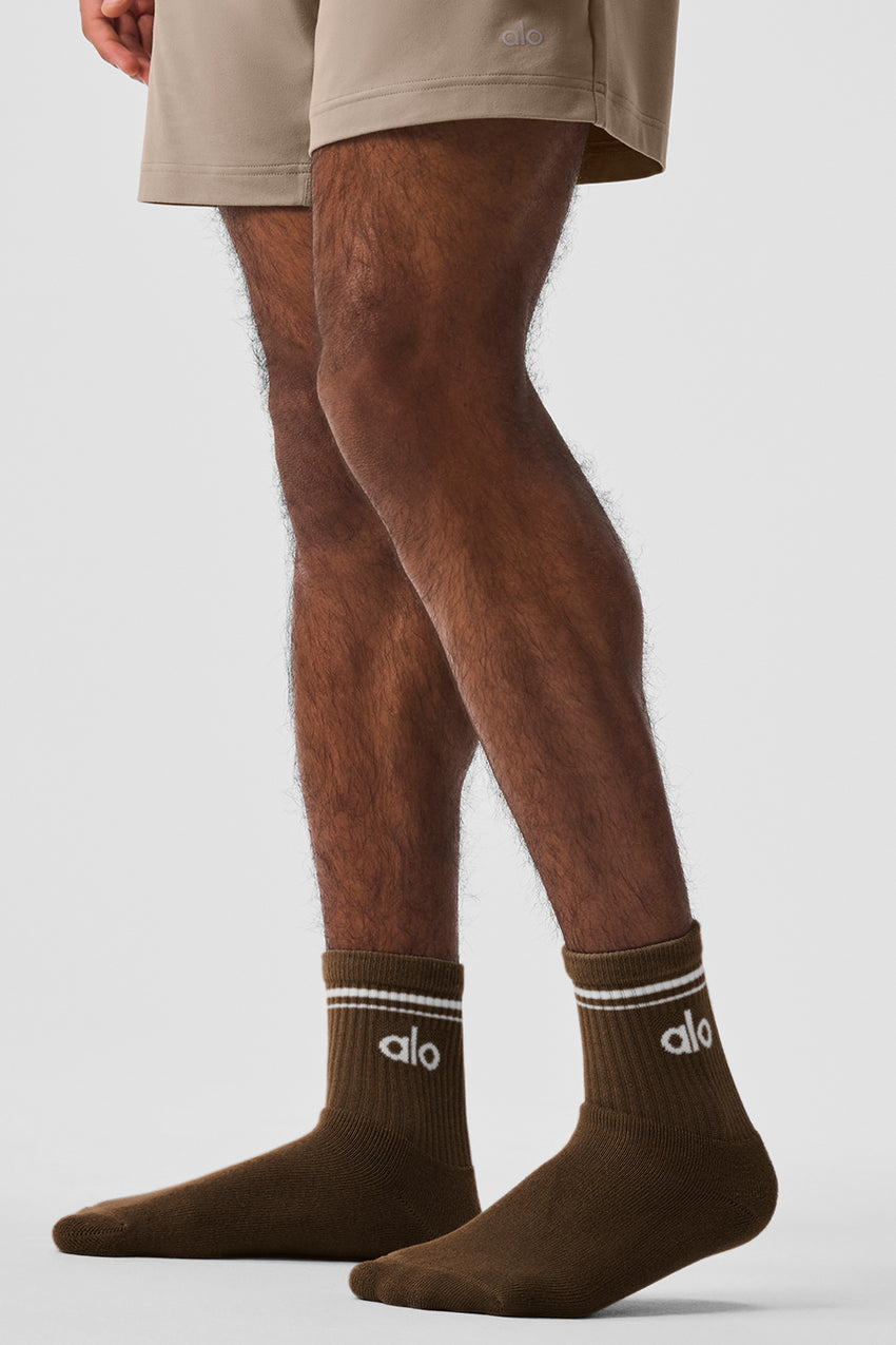 Unisex Half-Crew Throwback Sock - White/Black