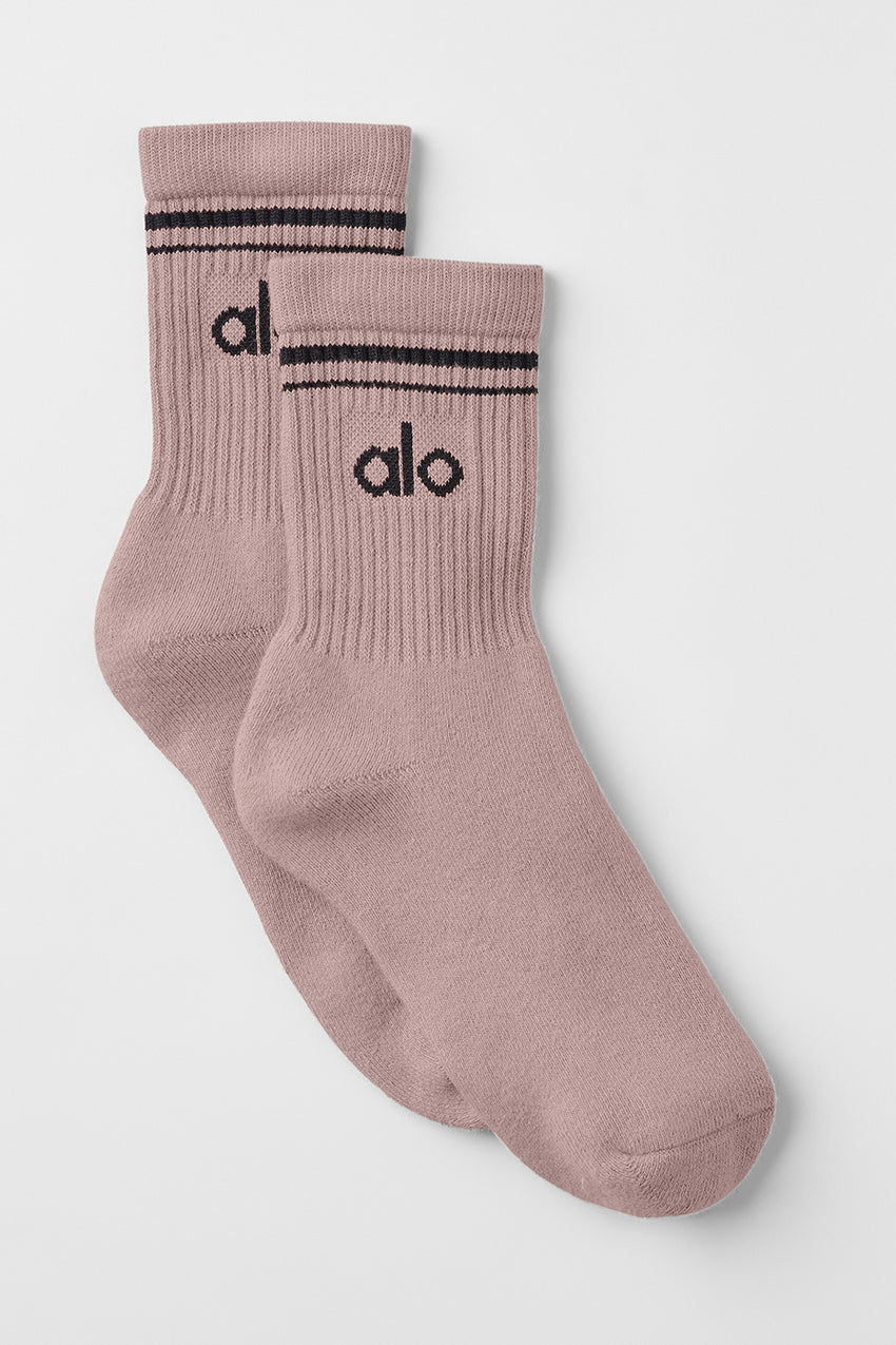 Unisex Half-Crew Throwback Sock - White/Black