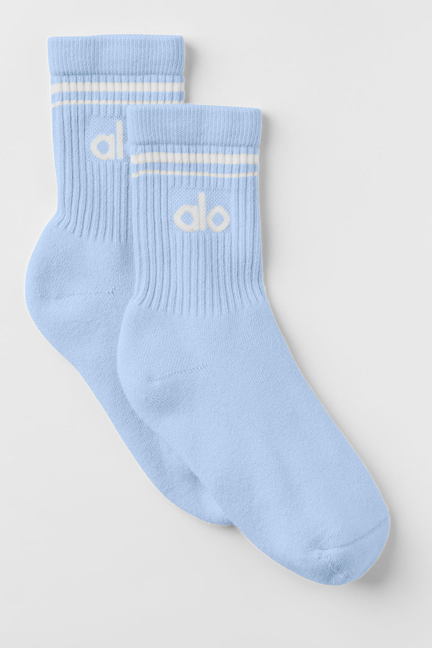 Unisex Half-Crew Throwback Sock - White/Black