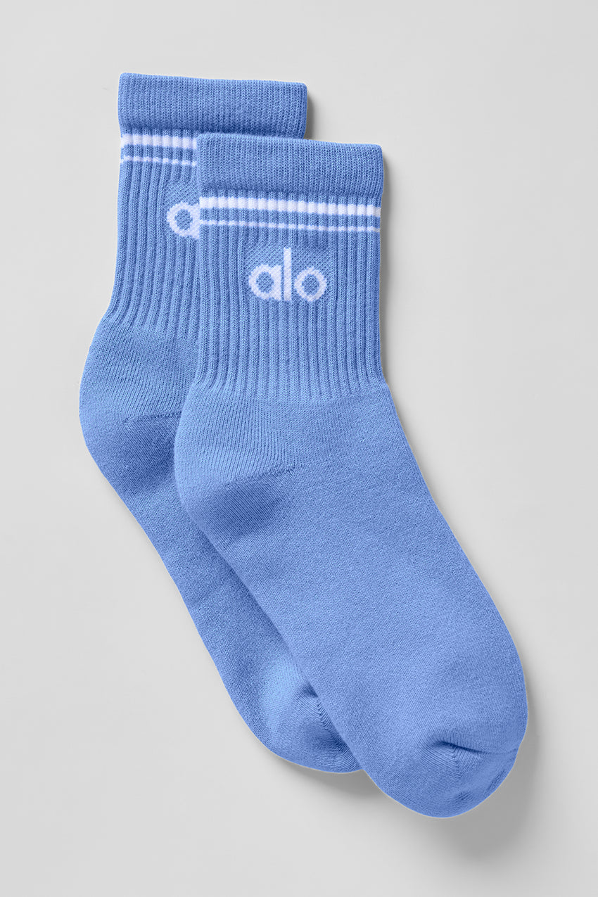 Unisex Half-Crew Throwback Sock - White/Black