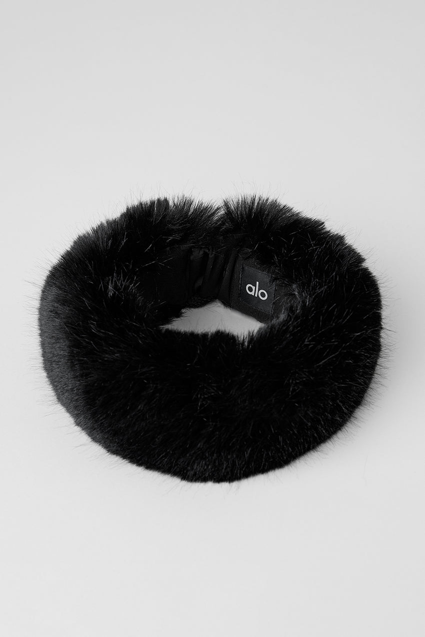 Opulent Faux Fur Wintersun Headband - Ivory