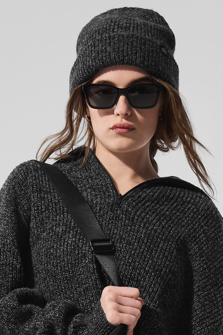 Marl Beanie - Black Marl