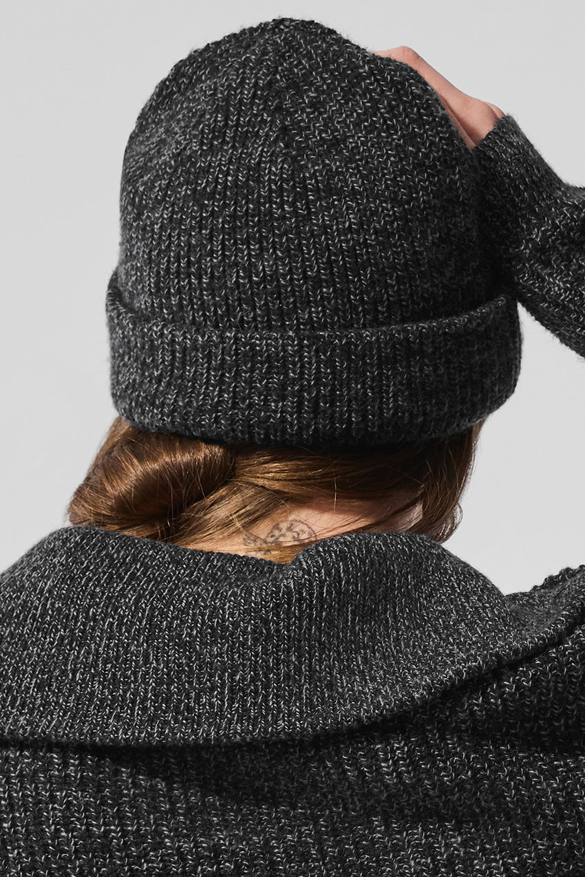 Marl Beanie - Black Marl