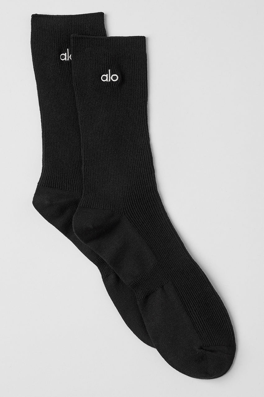 Unisex Half-Crew Understated Sock - White