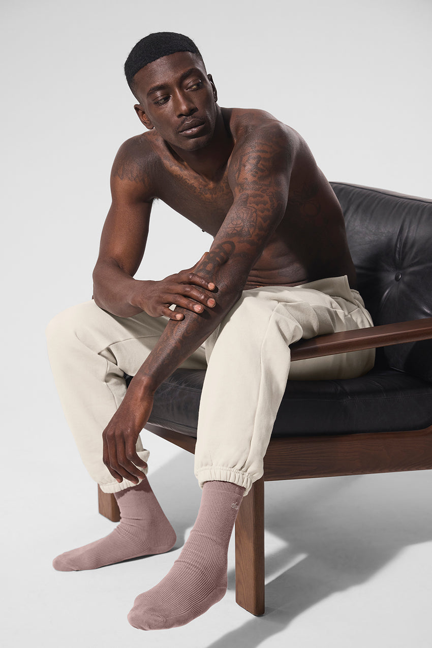 Unisex Half-Crew Understated Sock - White