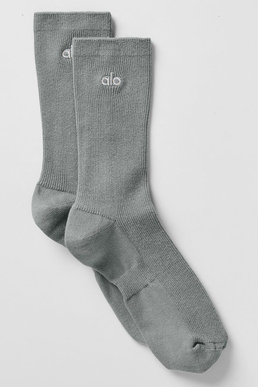 Unisex Half-Crew Understated Sock - White