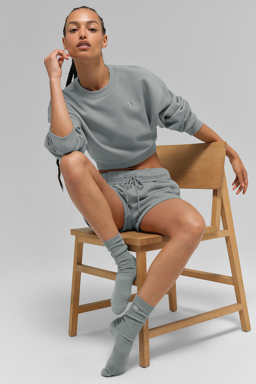 Unisex Half-Crew Understated Sock - White