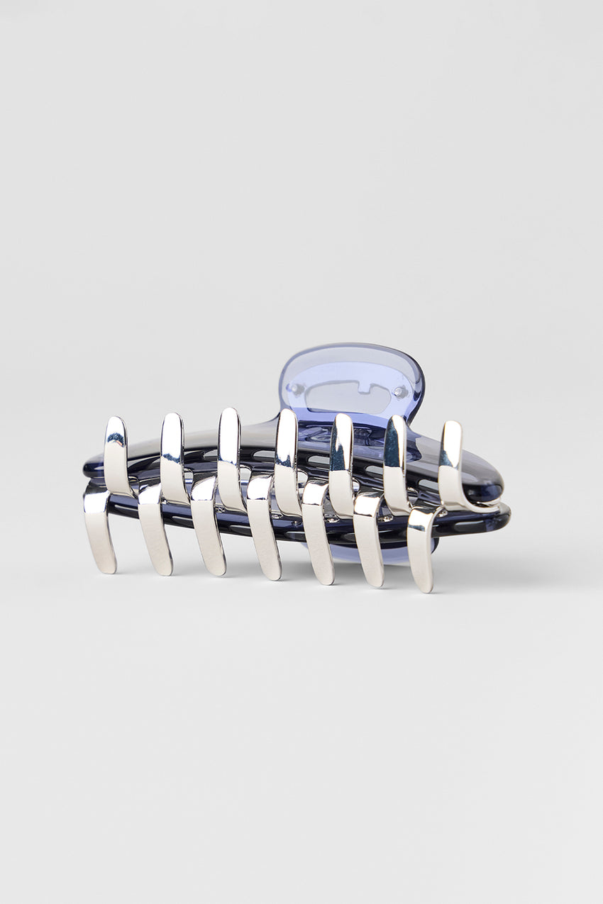 Acrylic Illusion Claw Clip - Bluestone/Chrome