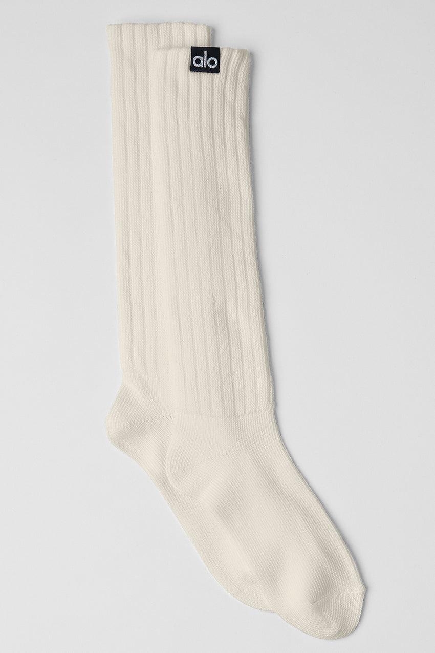 Unisex Scrunch Sock - White
