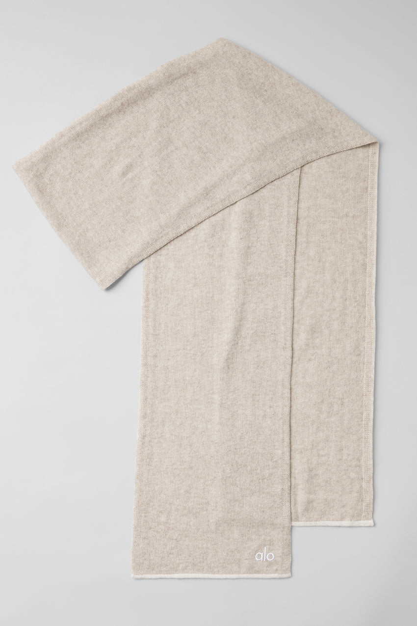 Cashmere Light Frosted Scarf - Black/Ivory