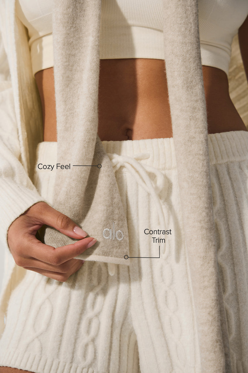 Cashmere Light Frosted Scarf - Black/Ivory