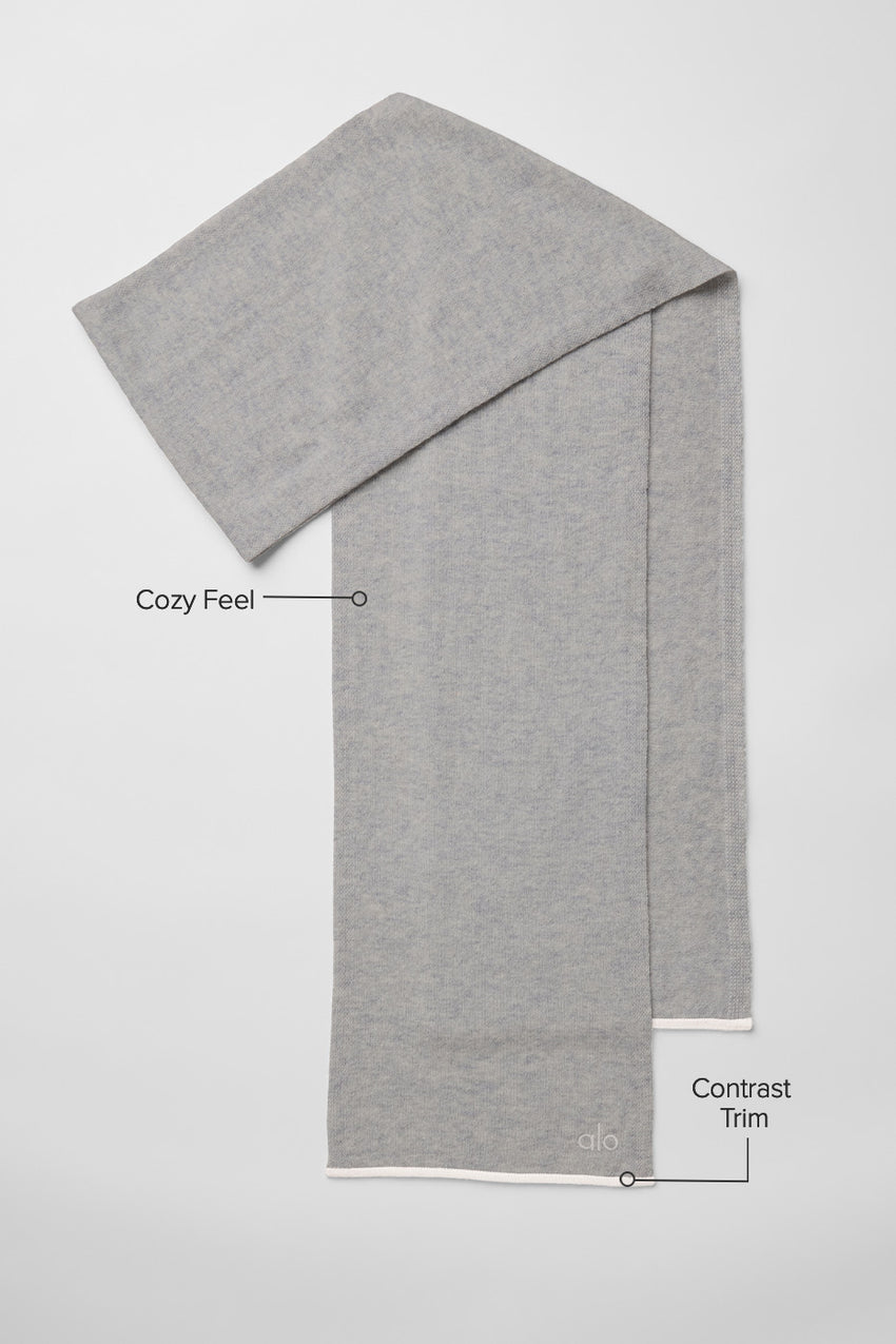 Cashmere Light Frosted Scarf - Black/Ivory