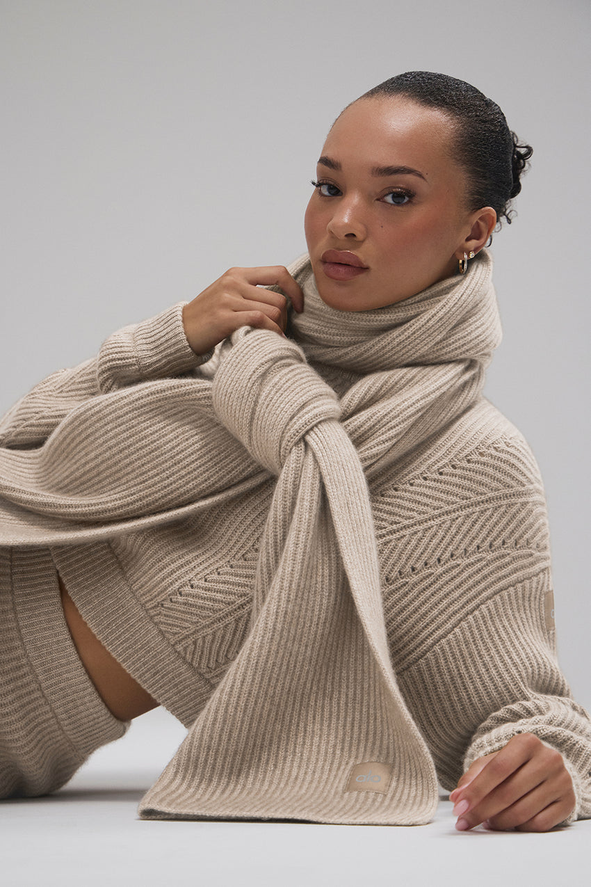Courchevel Cashmere Scarf - Black