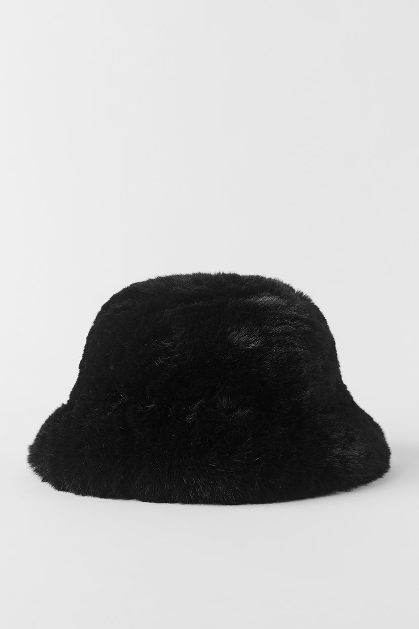 Faux Fur Starstruck Bucket Hat - Ivory