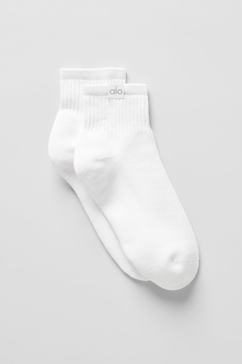 Quarter Crew Street Sock - White
