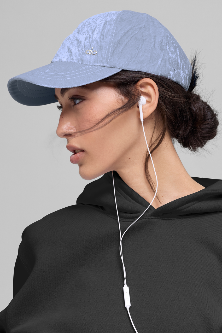 Velvet Off-Duty Cap - Black