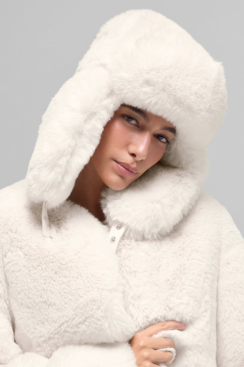 Faux Fur Starstruck Hat - Ivory