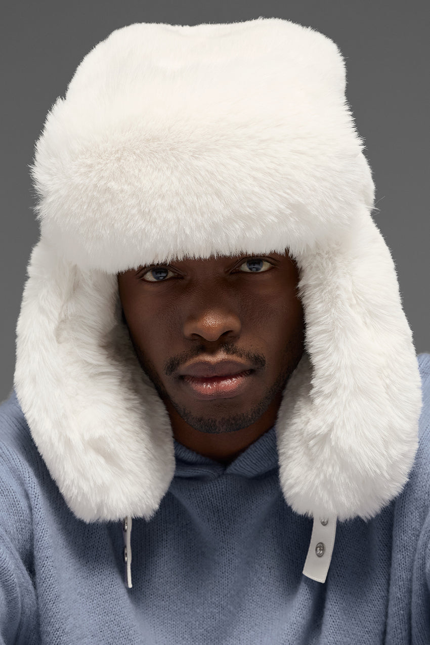 Faux Fur Starstruck Hat - Black