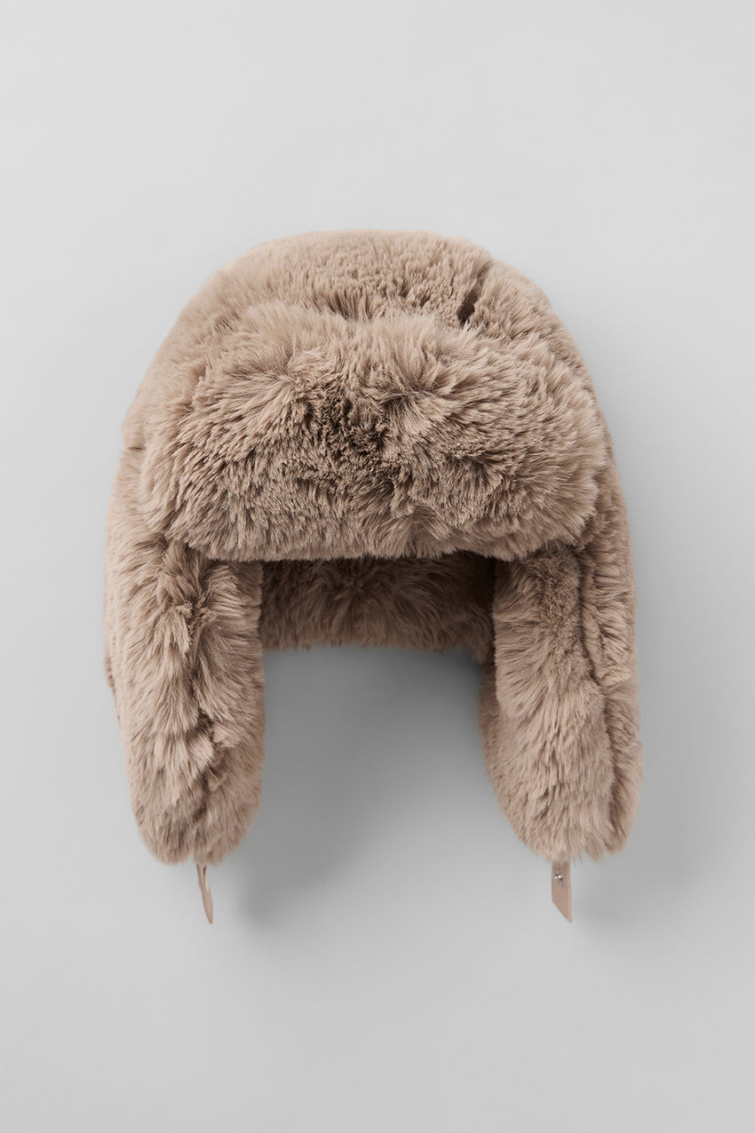 Faux Fur Starstruck Hat - Black