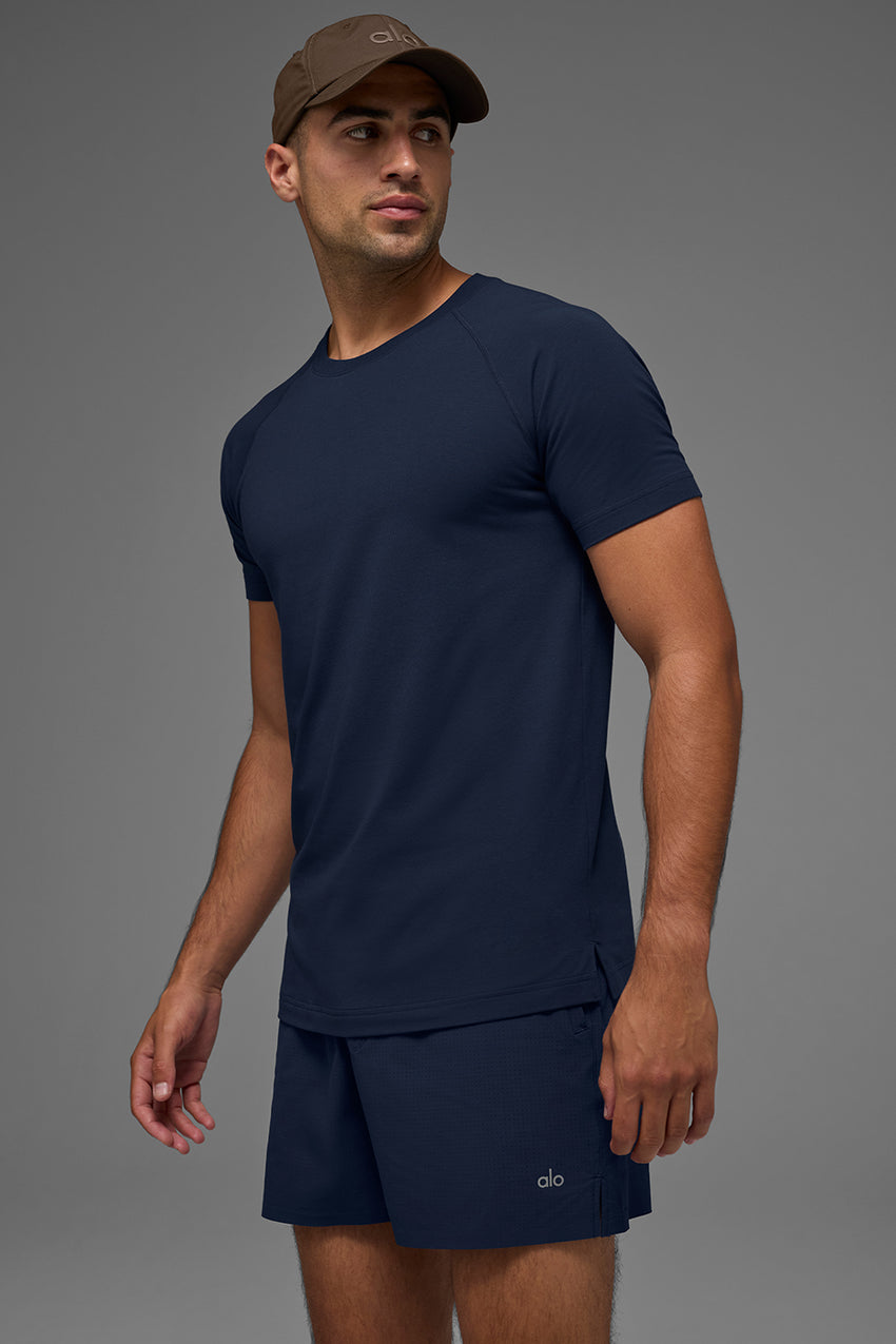 ALO Vapor Crewneck Short Sleeve - Black