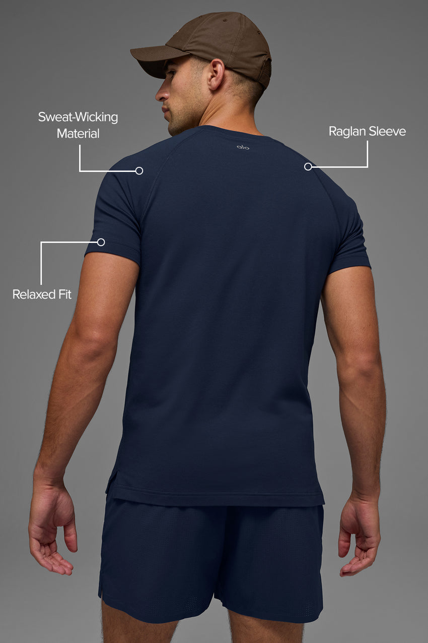 ALO Vapor Crewneck Short Sleeve - Black