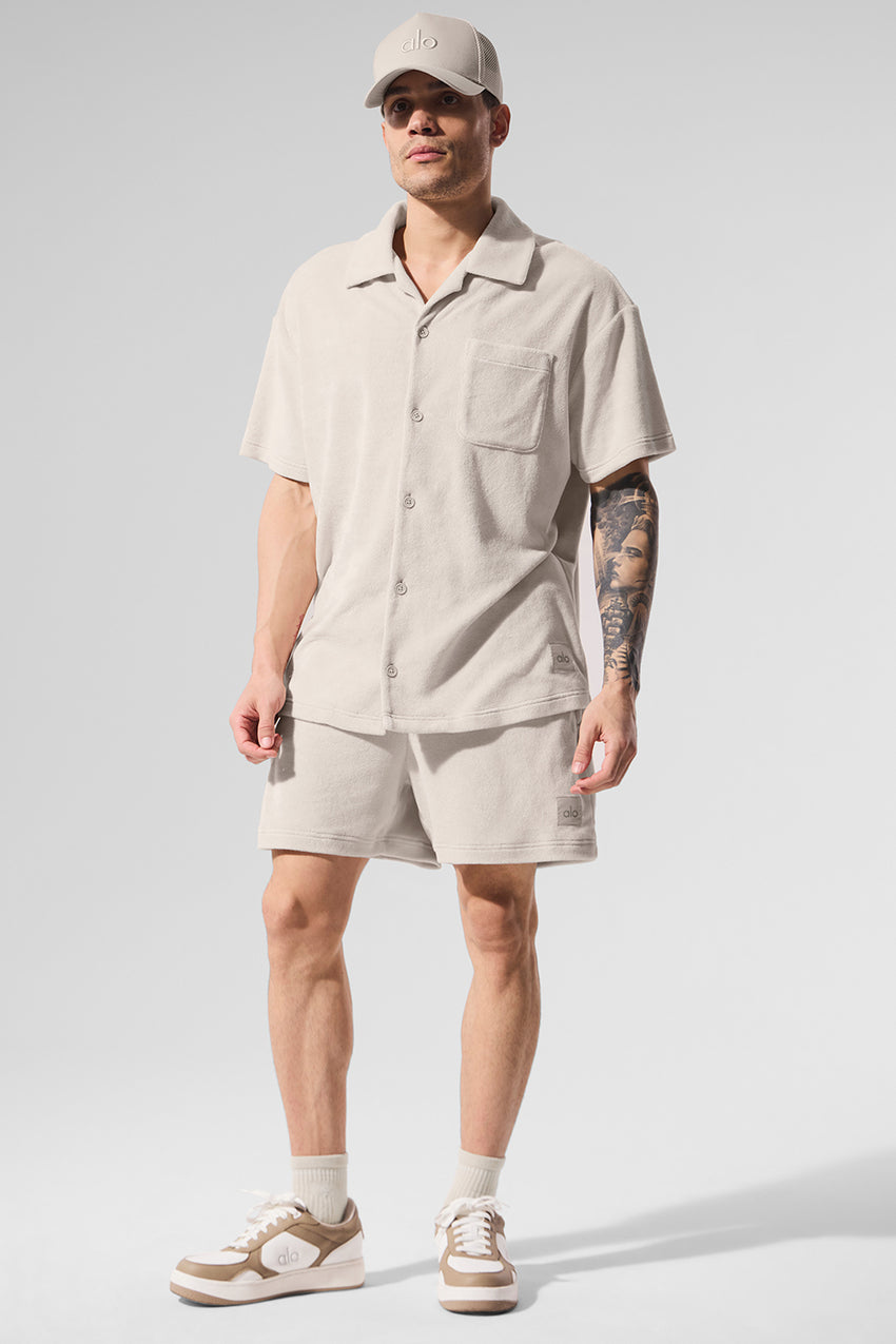 Coastal Terry Button Up - Black