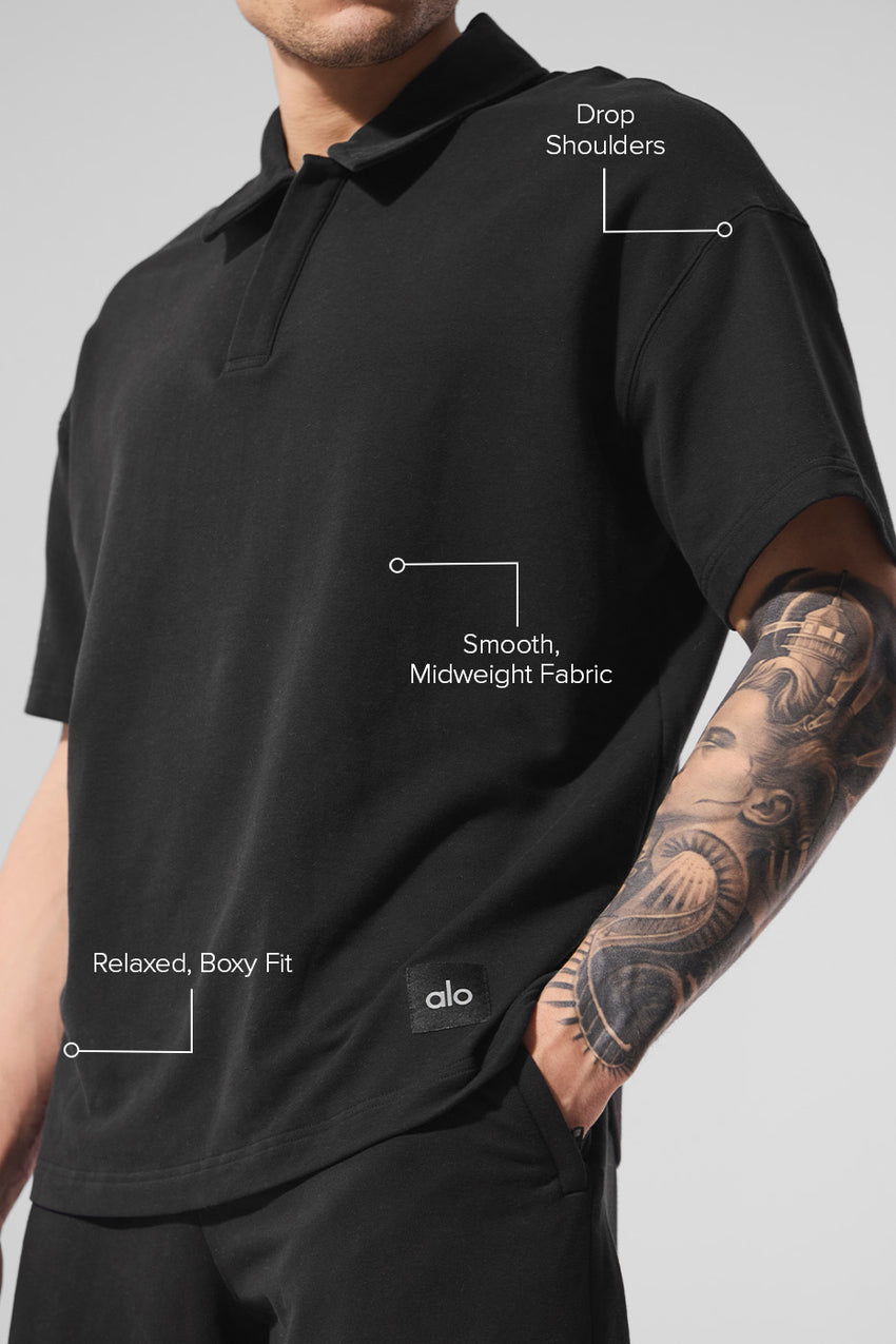 Double Take Short Sleeve Polo - Bone
