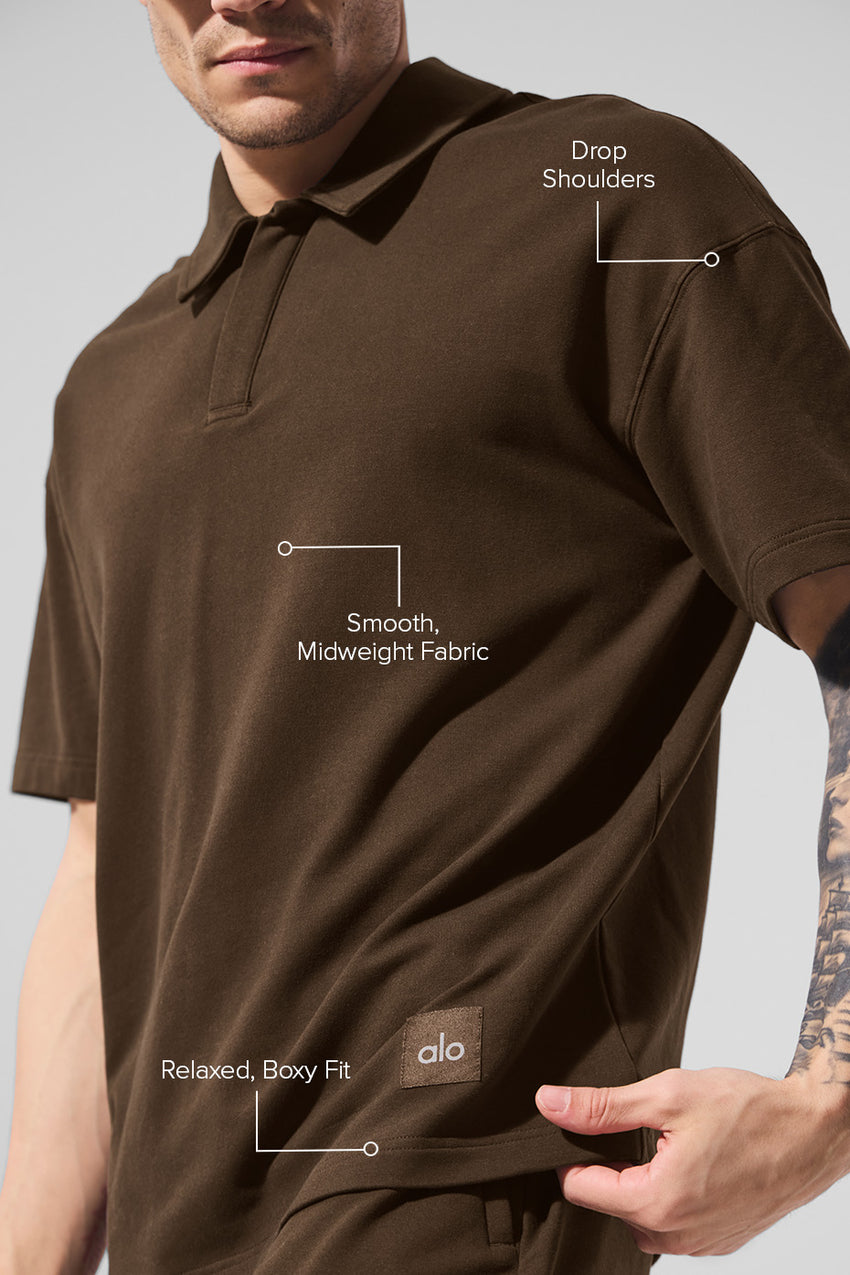 Double Take Short Sleeve Polo - Bone