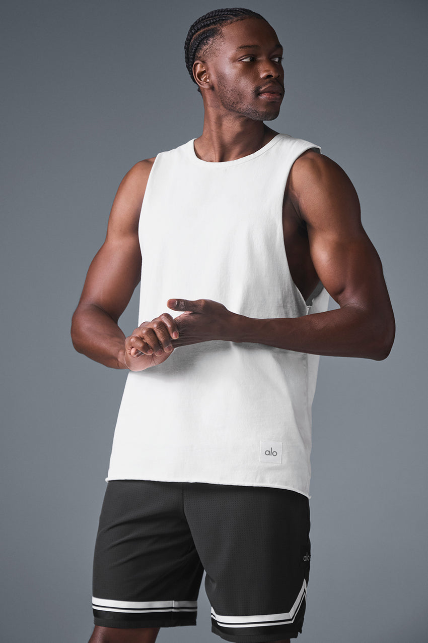 Society Raw Edge Tank - Black
