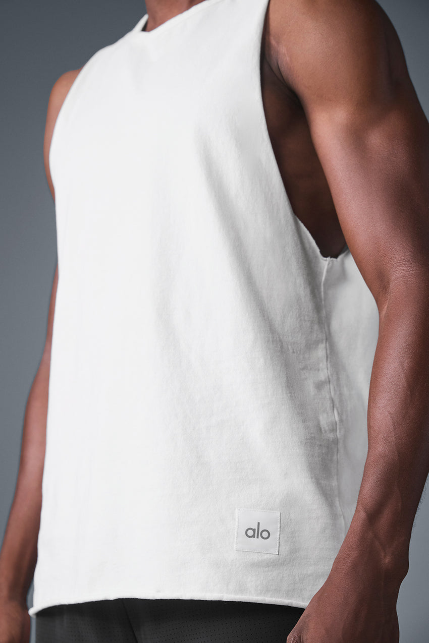 Society Raw Edge Tank - Black