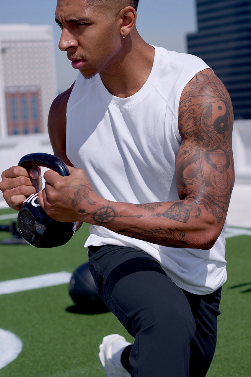 ALO Vapor Muscle Tank - Black