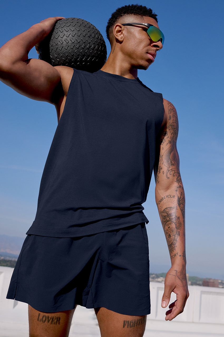 ALO Vapor Muscle Tank - Black