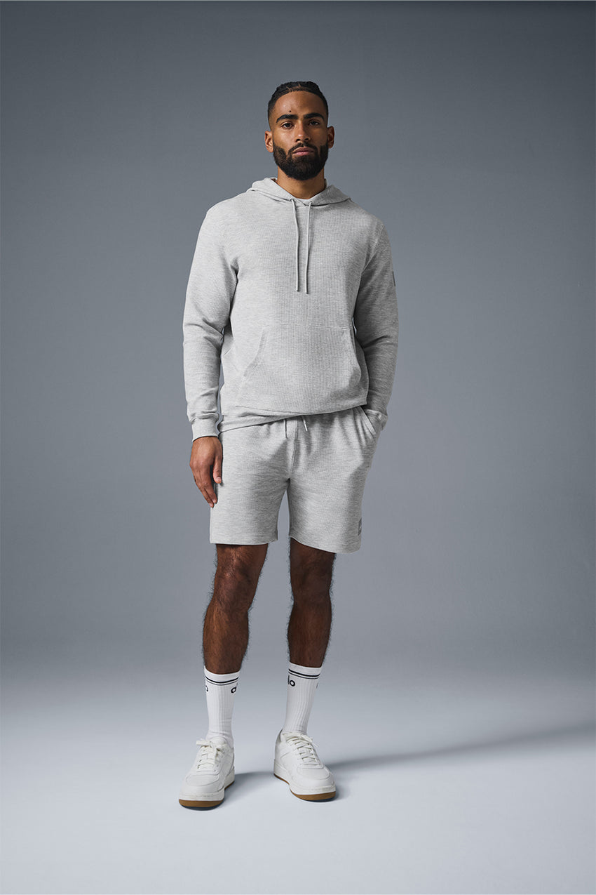 Micro Waffle Fast Break Hoodie - Black