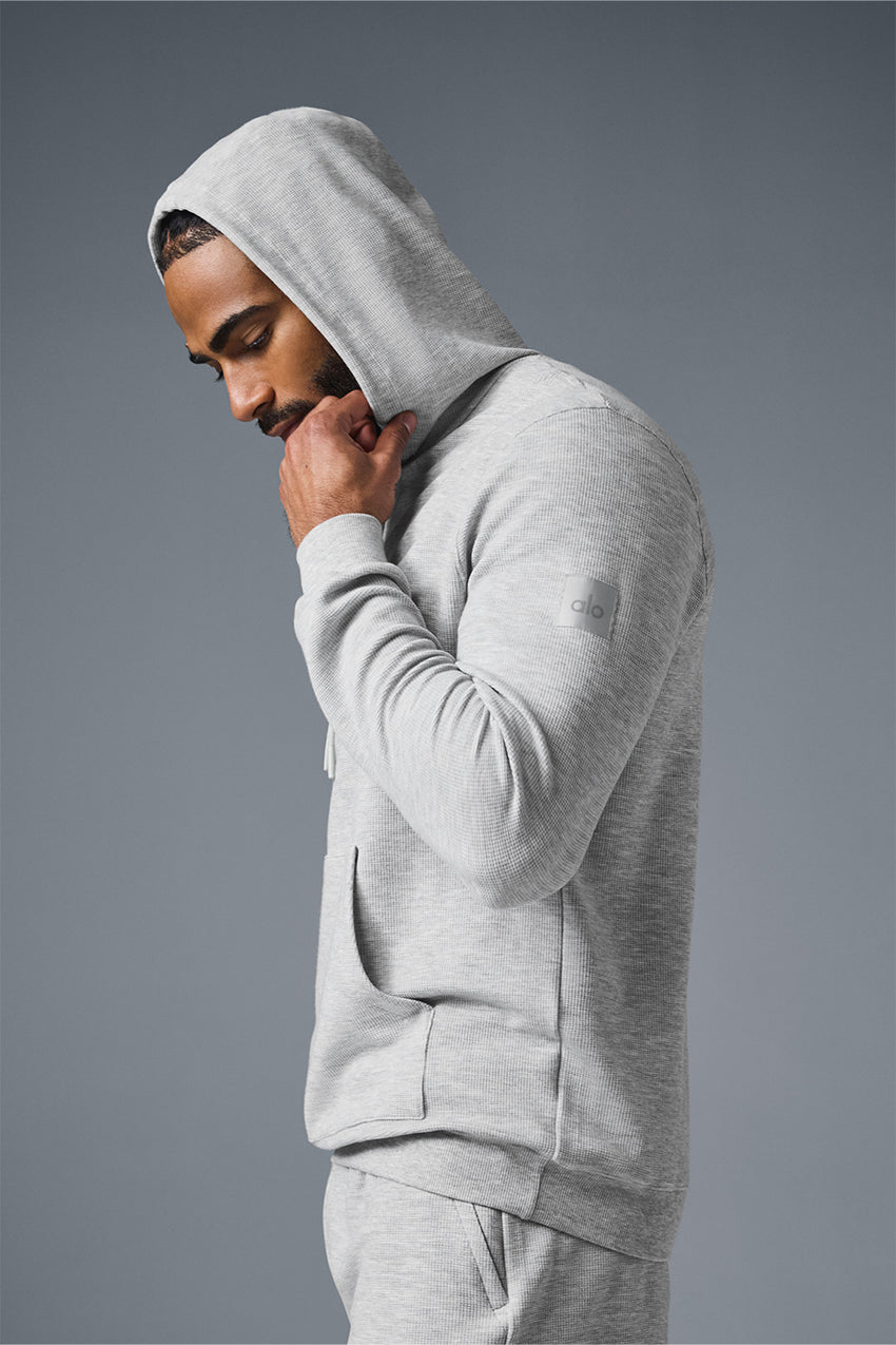 Micro Waffle Fast Break Hoodie - Black