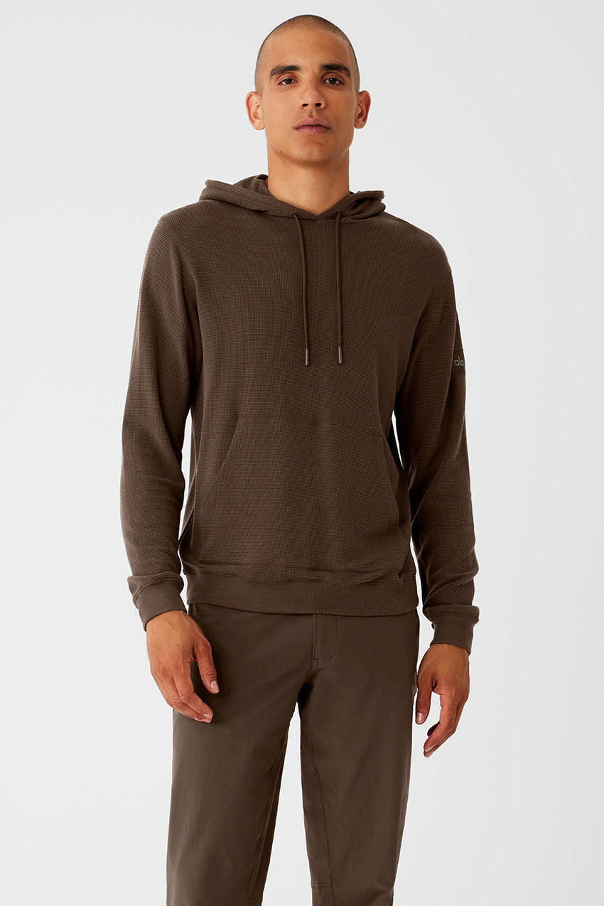 Micro Waffle Fast Break Hoodie - Black