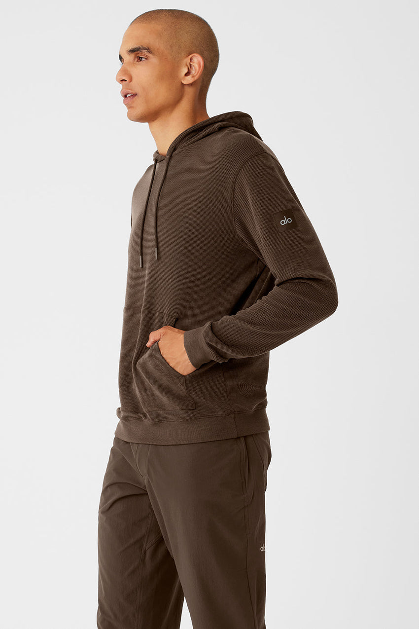 Micro Waffle Fast Break Hoodie - Black