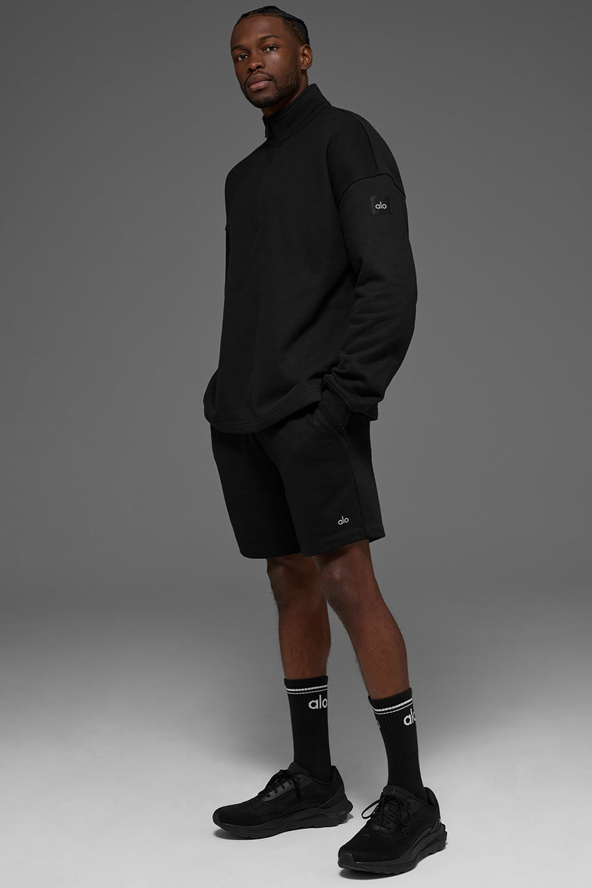 Renown Heavy Weight 1/4 Zip - Black