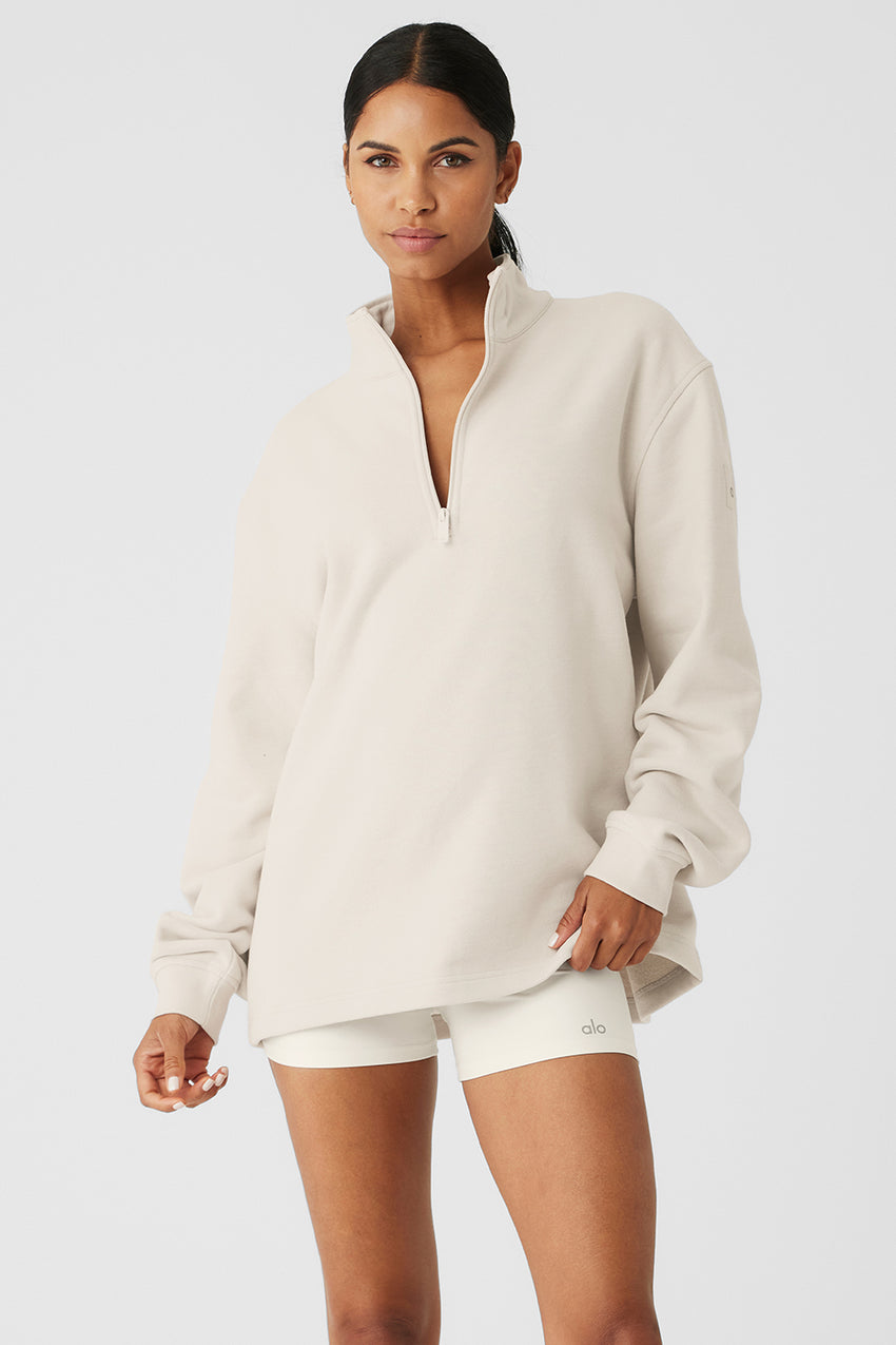 Renown Heavy Weight 1/4 Zip - Black