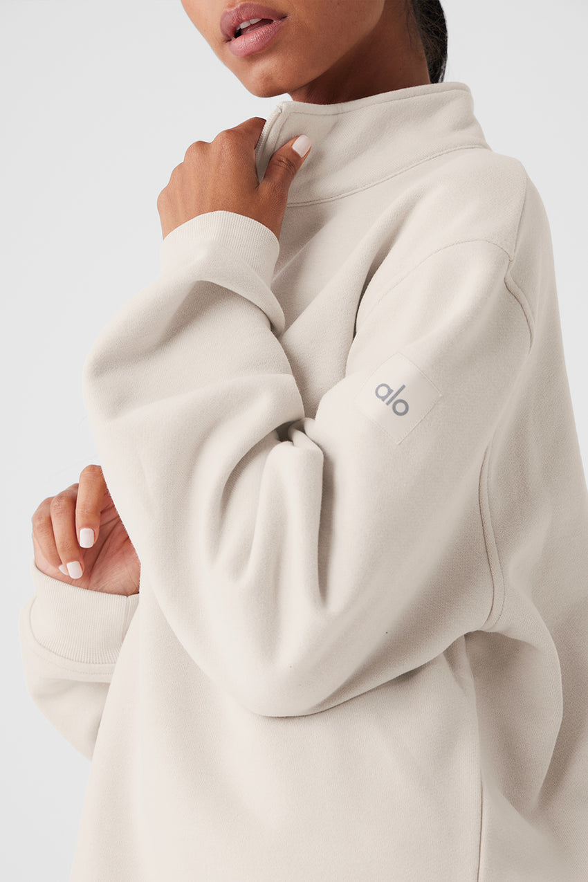 Renown Heavy Weight 1/4 Zip - Black